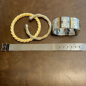 Silver and Gold Tone Bracelet Set